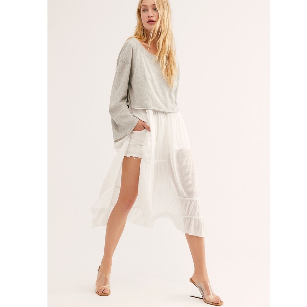 Free People Layered Tunic Dress W Cropped Bell Top